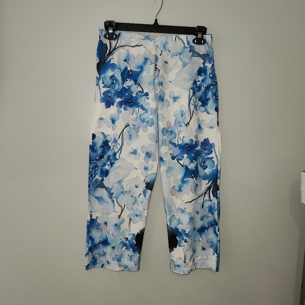 Bryn Walker Women’s Fioro Cotton Print Blue Capri pants Size Small MSRP $158 NWT - Picture 5 of 12